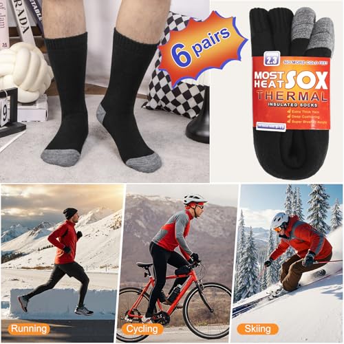 Image of Thermal Socks for Men - Winter Warm Socks Mens Womens for Cold Weather, Extreme Temperatures