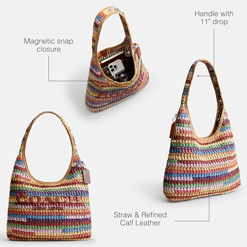 Image of COACH Brooklyn Shoulder Bag 34 in Straw