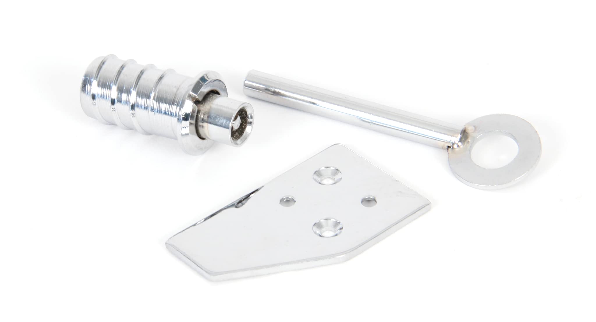 From The Anvil Polished Chrome Key-Flush Sash Stop 90272