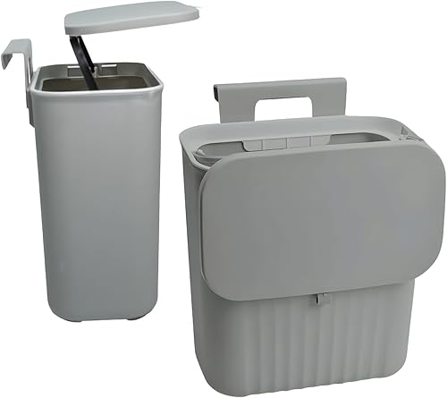 QUALIKUS - Basurero de almacenamiento de pared de 2.4 G con contenedor de compost, cocina y contenedor de reciclaje, dispositivos inteligentes para