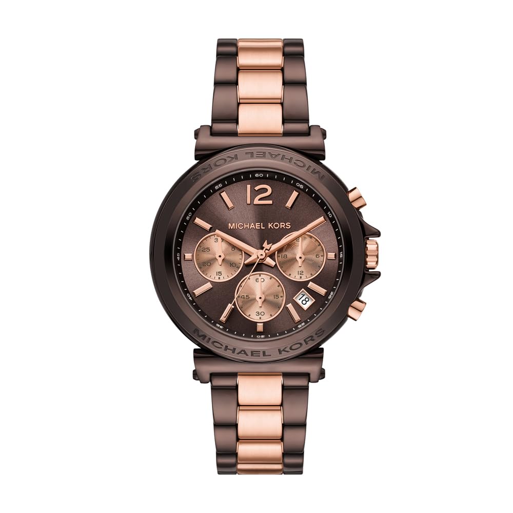 Michael Kors Orologio Maren da donna, Movimento cronografo al quarzo con cinturino in acciaio inossidabile o in pelle