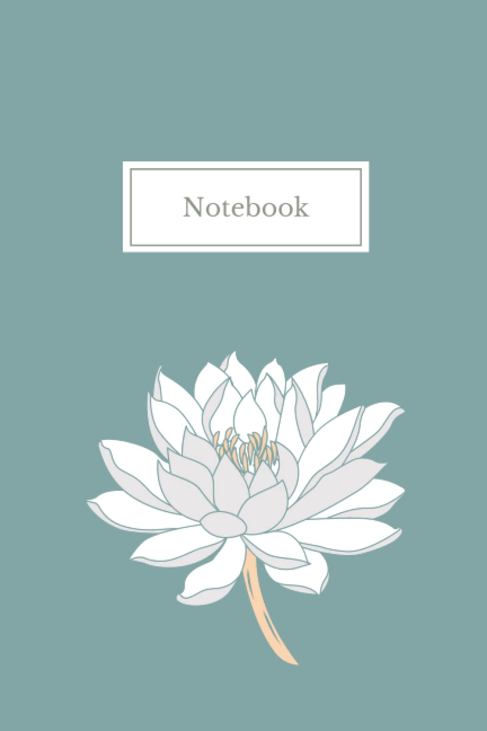 Ruled Notebook / Journal : Blue lotus "Just breathe" | 6 x 9 inches, 120 pages