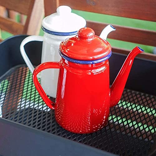 WSSSH 1.1L Esmalte Cafetera Mano Tetera Cocina de inducción Estufa de Gas Universal Rojo - Imagen 4