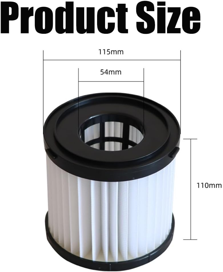 2 Pcs Washable HEPA Filter for Ryobi 18V ONE+ Wet/Dry Vacuum Cleaners PCL733, PCL734, P3240, Part# A32VC05, A32RF08