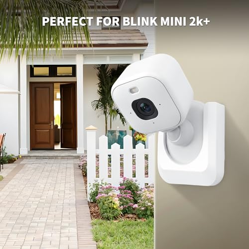 Image of Blink Mini 2K+ No Drill Wall Mount Bracket for Blink Mini 2K+ Indoor Camera,No Screw Adhesive Camera Mount for Indoor Outdoor Camera 3Pack (Camera Not Included) White