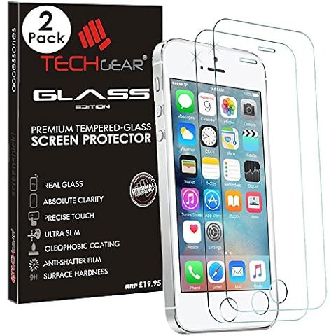 TECHGEAR Tempered Glass Screen Protectors for iPhone Cover