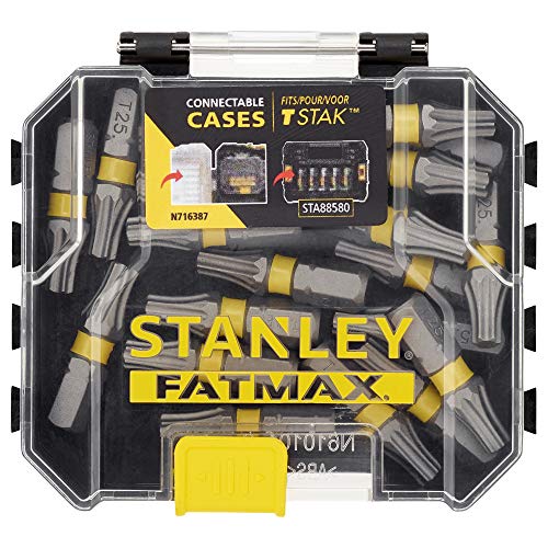 STANLEY STA88571-XJ STANLEY Black and Decker Coffret 20 pièces Embouts de vissage Impact 25mm T25 - Gamme FATMAX