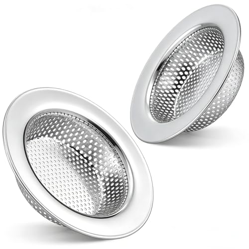 2 Coladores de Acero Inoxidable para Fregadero 4.5 in