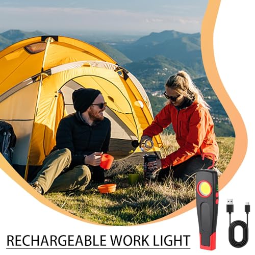 Lámpara de trabajo LED recargable portátil con imán para coche 3