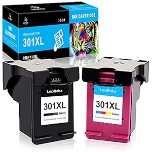 LeciRoba 301xl voor HP 301 inkt en voor HP 301xl inktpatronen ,voor HP Deskjet 1000 1050A 1510 2050 2540 2544 3050 HP Envy 4500 4504 5530 HP OfficeJet 2620 2622 4507 4508 5530 55314630 (2 pakketten)