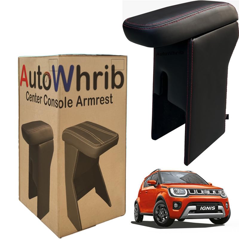 Image of Car Arm Rest For Ignis Armrest with Storage Box & Soft Cushion Pad, Luxury Arm Rest, Black Colour