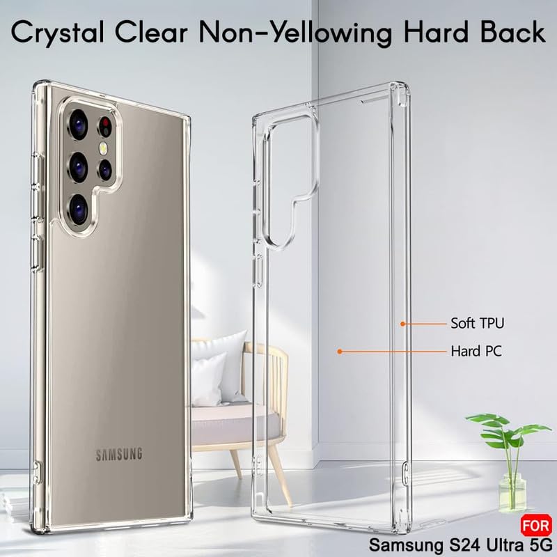 Image of Case Creation Brand - Mobile Cover for Samsung Galaxy S24 Ultra (Soft & Flexible Back Case), Transparent