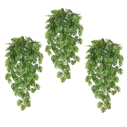 Plantas artificiales de pared, plantas artificiales colgantes en maceta, pared para plantas, plantas falsas al aire libre, resistentes a la intemperie, cesta colgante para plantas, plantas como