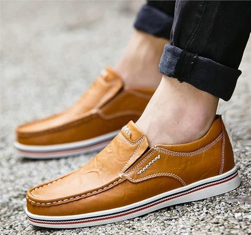 Men's Leather Penny Loafers Slip On Shoes Genuine Leather Casual Fashion Sneakers Handmade Dress Shoes for Driving Walking3