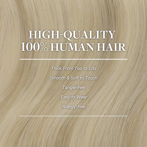 Image of GOO GOO Clip in Hair Extensions Real Human Hair Blonde Remy Extensions
