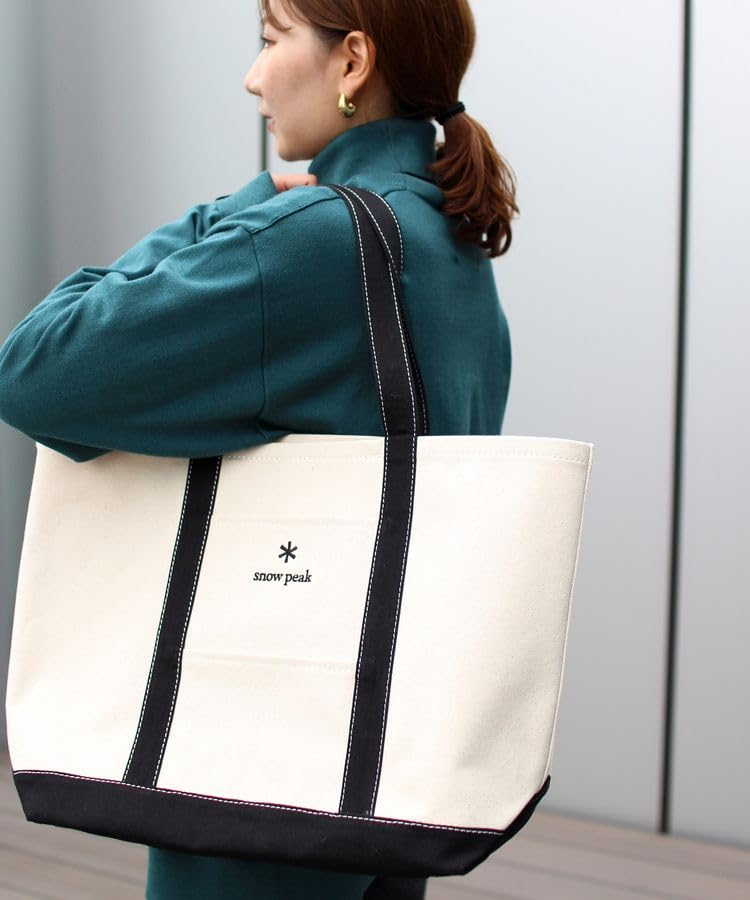 【美品】 peak Noasobi Tote Bag Snow Peak Noasobi Canvas Tote Bag M Ec-Sb-25Au020 Tote Bag Handbag