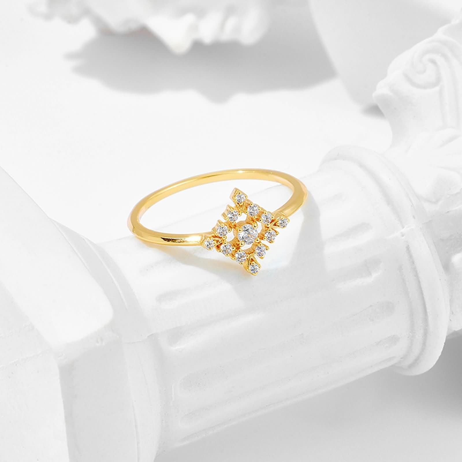 Paire de bagues en or 9 K/14 K/18 carats avec moissanite en forme de losanite