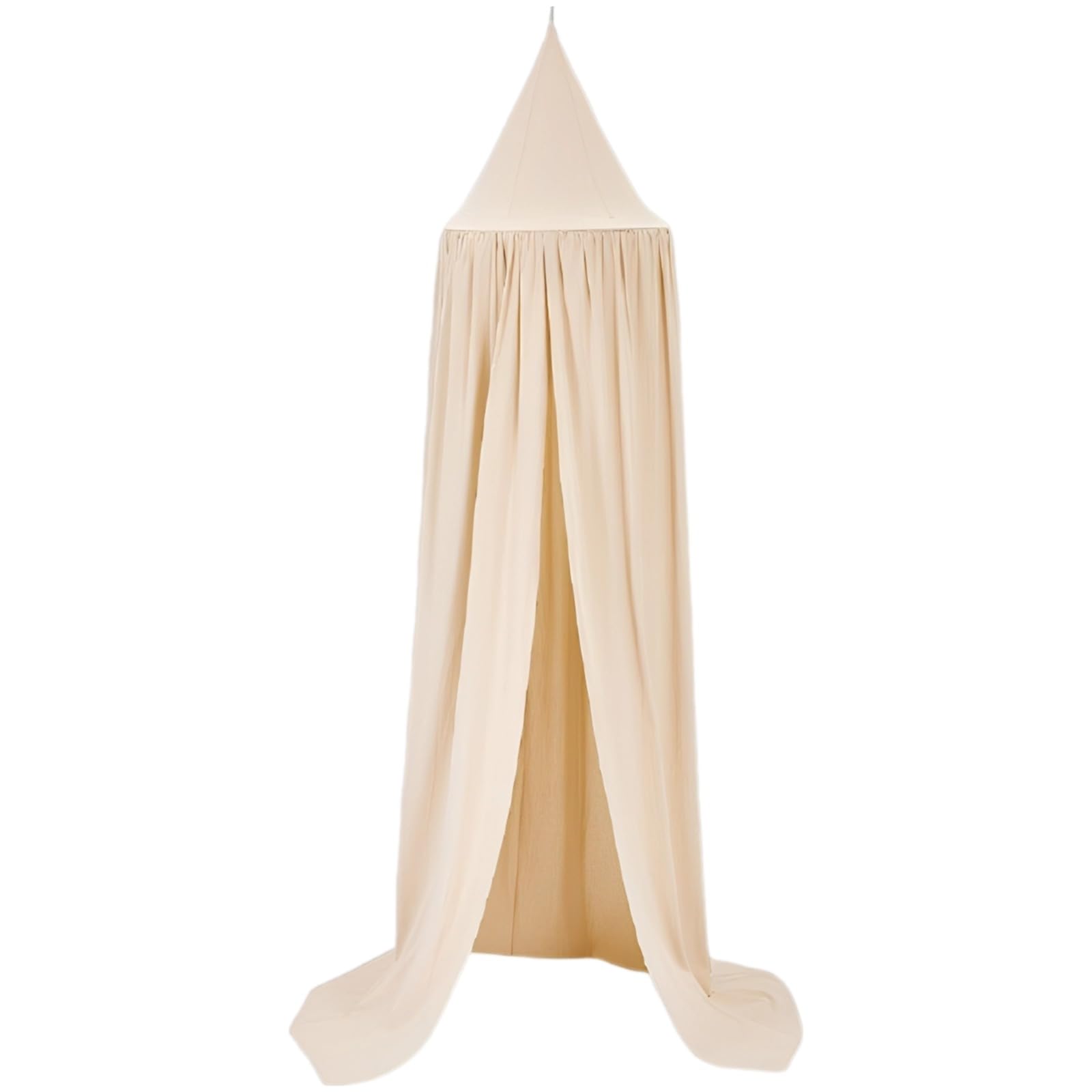 Packool Girls Khaki Pure Cotton Dome Tent For Room Decor, Hanging Privacy Play Tent, Cozy Reading Nook, Ideal For Toddler Beds, Cribs, Play Mats, H 94.5 In（240 Cm）, Kids Bed Canopy