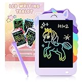 Unicorn Toys LCD Writing Tablet for Girls Kids,Colorful Toddler Drawing Tablet for Educational Baby Girl, Doodle Board Pad Toy for 3 4 5 6-12 Years Old Kid Birthday Party School, 8.5 Inch Purple