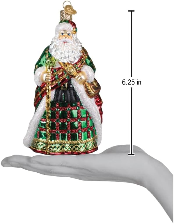 Old World Christmas Irish Father Christmas Glass Blown Ornament for Christmas Tree, Handcrafted Holiday Decoration, Irish Collection - Image 5