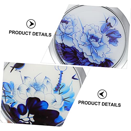 Beavorty 2Pcs Beauty Double Mirror Handheld Mirrors Collapsible Tote Womens Tote Handbags Portable Round Mirror Small Makeup Mirror Pocket Mirror Two-Sided Makeup Mirror Folding Mirror Mini #TOP6