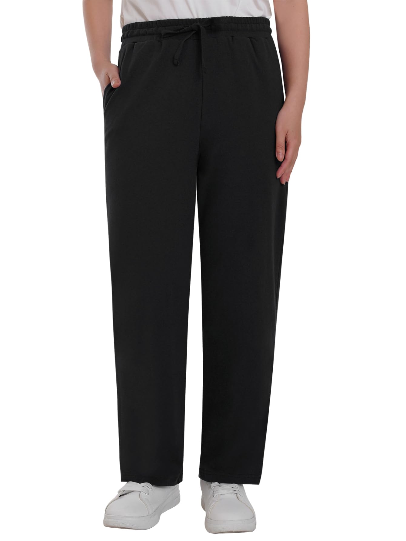 Latuza Womens Petite Lounge Pants Straight Leg Cotton Pants