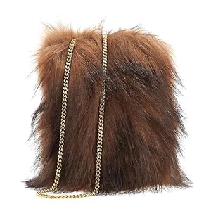BURBERRY Ladies Lola Faux Fur Bucket Bag
