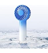 Mini ventilador portátil Koonie, potente ventilador pessoal de mesa pequeno de 3 velocidades com luz LED, fofo...
