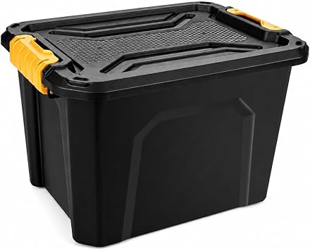 18 Litre Sert Plastik Tek Bölmeli Organizer Kutu, Saklama Kabı - Ev Araba Saklama Kutusu - Ev Banyo Düzenleyici, Dolap Düzenleyici, Saklama, Kutu, Organizer, Eşya Düzenleme,Darbeye Dayanıklı