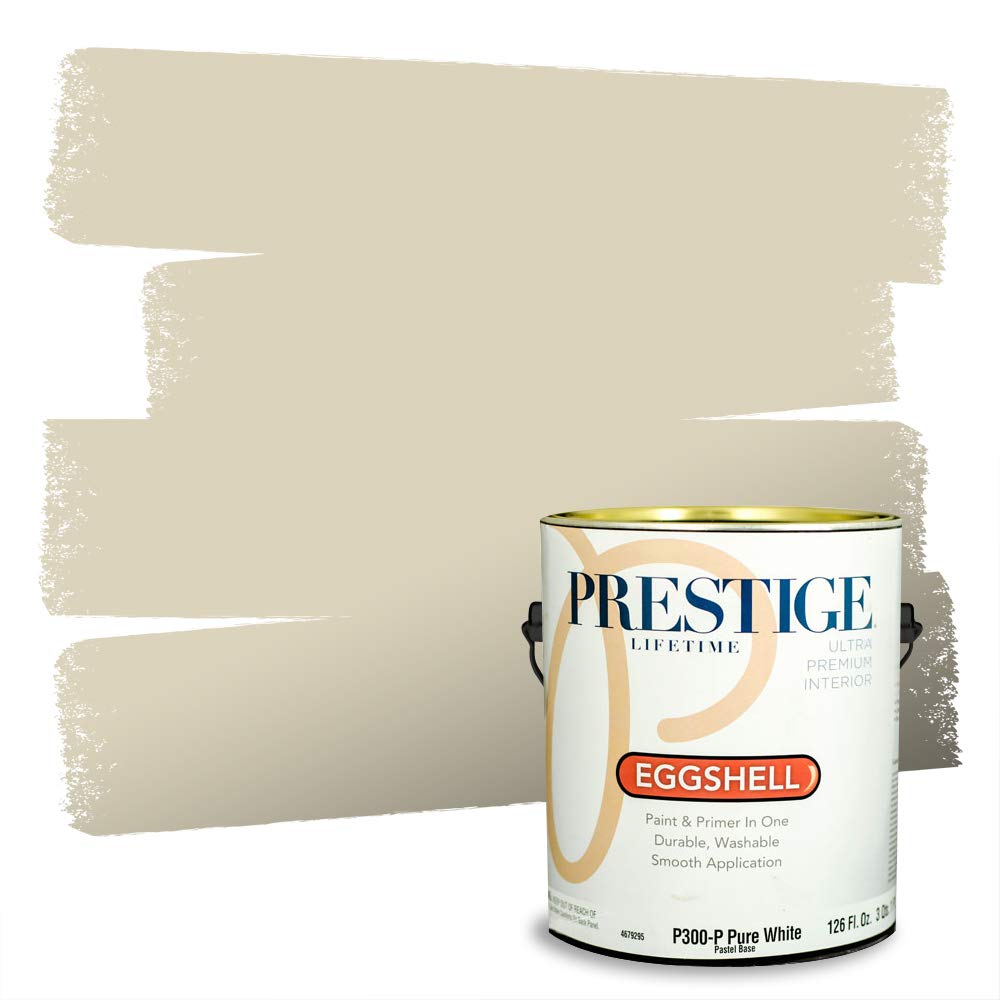 PRESTIGEPaints Interior Paint and Primer In One, 1-Gallon, Eggshell, Comparable Match of Benjamin Moore* Manchester Tan*