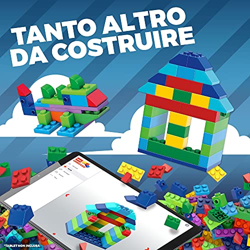 Mega-Construx-Set-Tubo-Costruzioni-Large-da-220-Mattoncini-Giocattolo-per-Bambini-4AnniGVM51