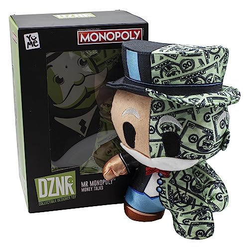 BANDAI - Yume Toys DZNR Collection Peluche en Caja Mr Monopoly - Money Talks Multicolor MM19515