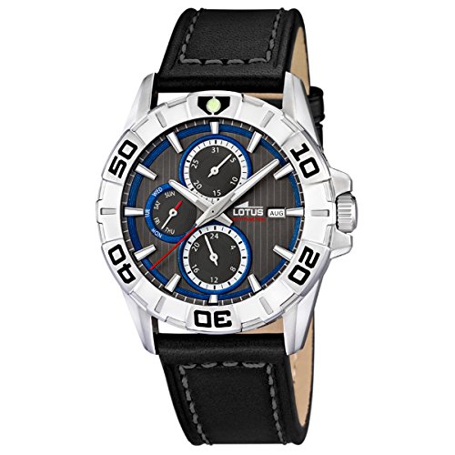 Montre Lotus 15813/7 pour hommes un garde-temps très sportif en acier noir