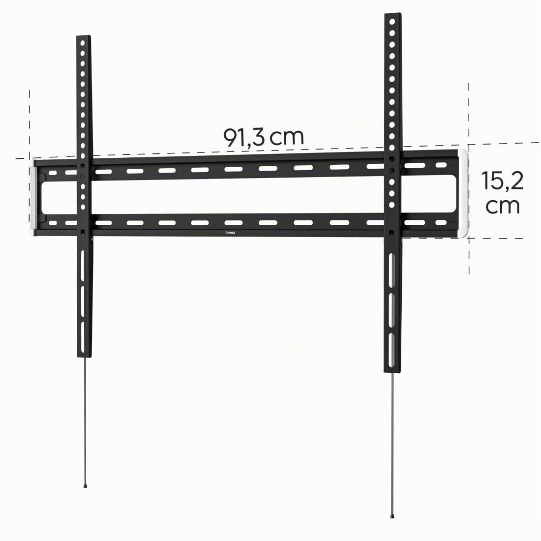 Hama | Soporte de Pared para TV de 46" a 100" (Soporte Fijo de Pared, Pantallas de hasta 254cm, Carga máx de 75kg, VESA 800 x 600)