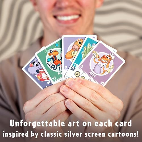 Image of Thunderworks Games: FlipToons | an Animated Deck-Building Card Game! | Easy to Learn Board Game with Classic Cartoon Style | Portable Small Box Family Game for 1-4 Players, Ages 10+, 15-30 Minutes