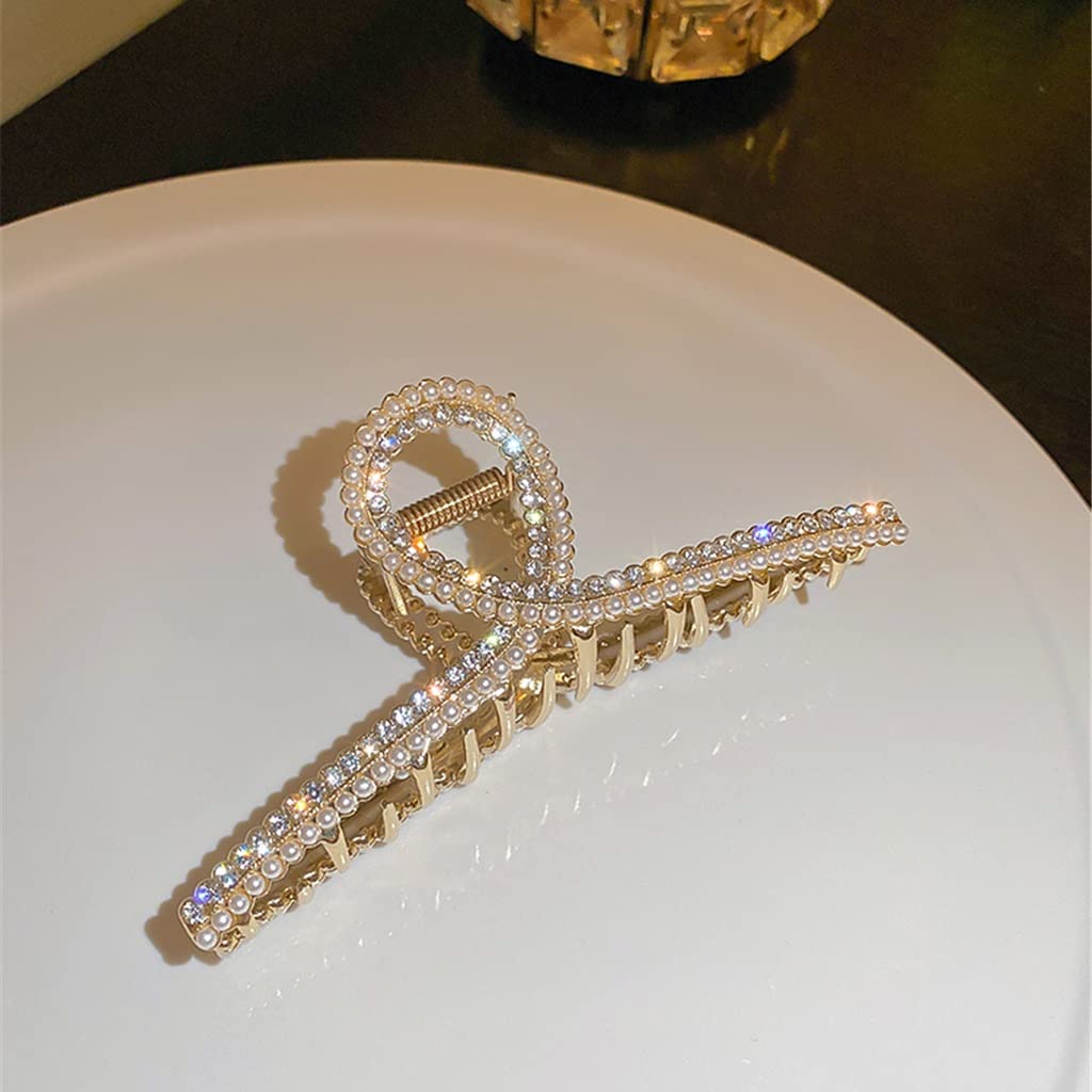 Forcine, fermagli, fermagli for capelli, fermagli for artigli, impugnatura for capelli Fermaglio for capelli con artiglio for capelli in metallo con strass imitazione elegante Fermaglio for capelli ge
