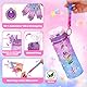 Einhorn Geschenke für Mädchen 5-6-7-8-9 Jahre Geschenkideen: Trinkflasche Bastelset Kinder ab 6 8 10 11 Jahre DIY Wasserflasche Basteln Diamond Painting Kinder Geburtstag Spielzeug Mädchen 4-12 Jahre