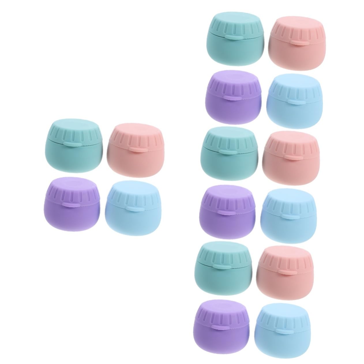 PACKOVE 4 Ensembles Petits Récipients Avec Couvercles Voyage Remplissable Pots Conteneurs D'échantillons Cosmétiques Contenant De Maquillage Gel De Silice 4 Pièces * 4
