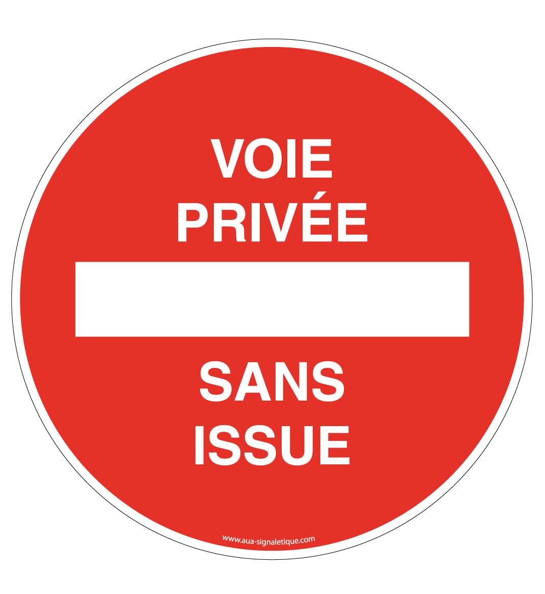 AUA SIGNALETIQUE 4659-R-BS-a-180 Product Information: Sign, Red