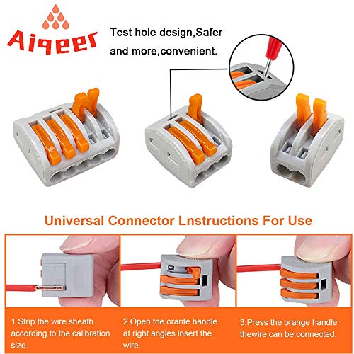 Aiqeer 45 Pezzi Leva-Dado Cavo Connettore Kit