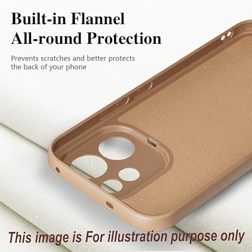 Image of Silicone Back Cover Case for Vivo T5x 5G Y51 Pro 5G iQOO Z11x 5G | Soft Micro-Fibre Lining Inside | Anti Slip Grip & Camera Protection | Shockproof Case for (Brown)