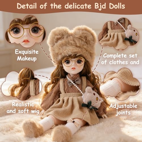Image of 1 /6 Bjd Doll Ball Jointed Doll Blythe Doll Smart Doll with Clothes Anime Doll Bjd Dolls Myou Doll Kawaii Dolls (Zongcha)