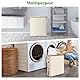 Wdmiya Toilettenpapieraufbewahrung, Toilettenpapierkorb zur Aufbewahrung, mit großer Kapazität, geschlossene Toilettenpapieraufbewahrung auf Standfuß Badezimmerorganisator, 46 * 16 * 40cm,Beige