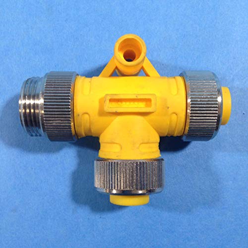 TURCK RSM-2RKM 40 9 AMP, 250 VAC, Nickel Plated Brass Coupling, TEE Connector, 7/8