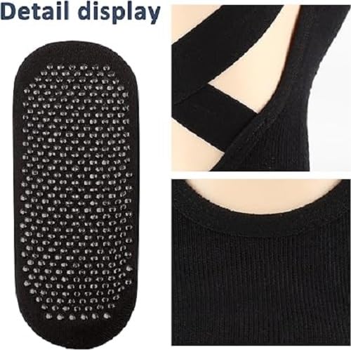 MOBDESK Yoga Socks for Women (1-Pair) – Anti-Skid, Non-Slip Grip Socks for Pilates, Barre, Ballet, and Home Workouts – Rubber Sole Sports Socks for Women – Ideal Yoga Accessories for Reformer Machine 4