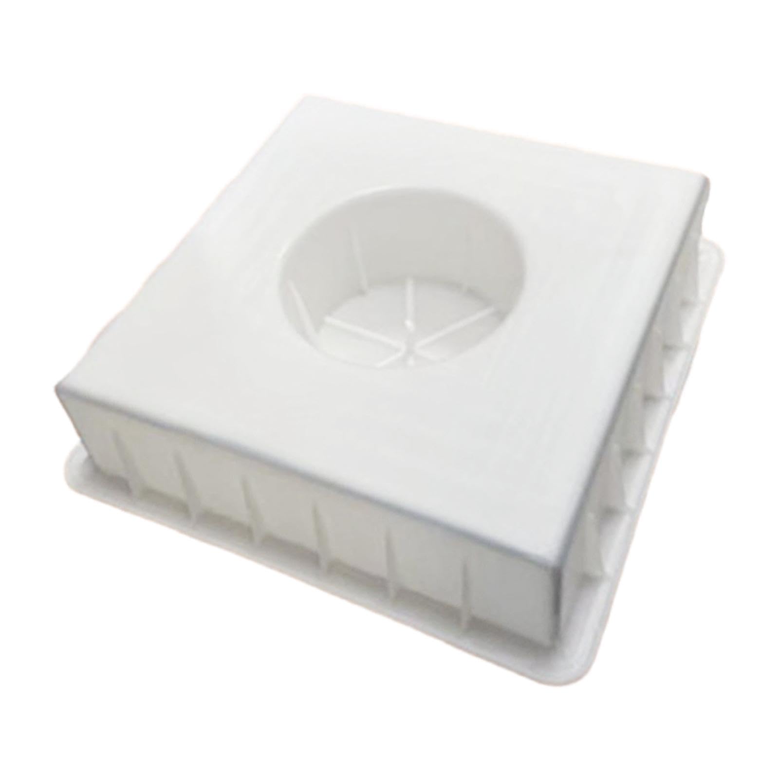 Cassaforma in Cemento, Blocco di Cemento Bianco, mattonella, Accessorio per l'arredo di Giardino e Cortile, 40x40x10.5 Cm