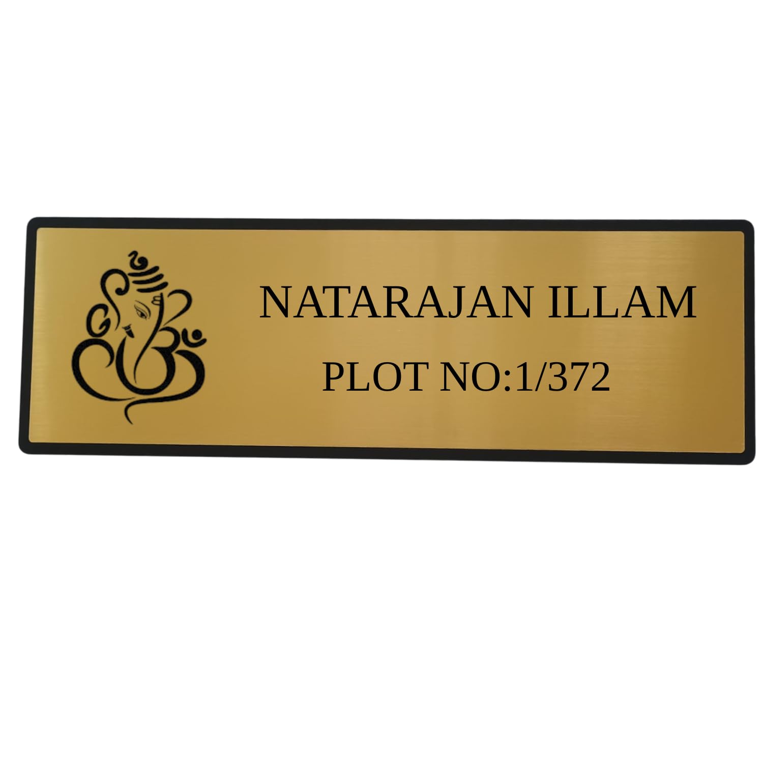 RUDART Customized Self Adhesive Acrylic Name Plate | Black Acrylic and Gold Engraving Sheet | Custom Name Plate For Home, Office and Outdoor Entrance-image-22