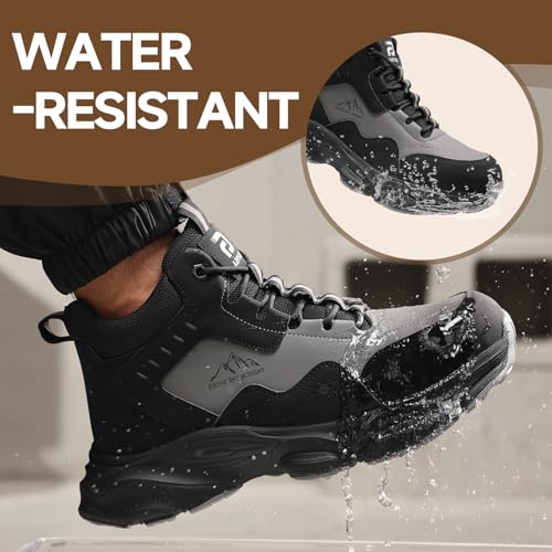 Image of Steel Toe Work Shoes for Men, Lightweight Safety Shoes with Puncture Resistant Midsole, Comfortable Protective Work Shoes for Warehouse Factory Light Construction