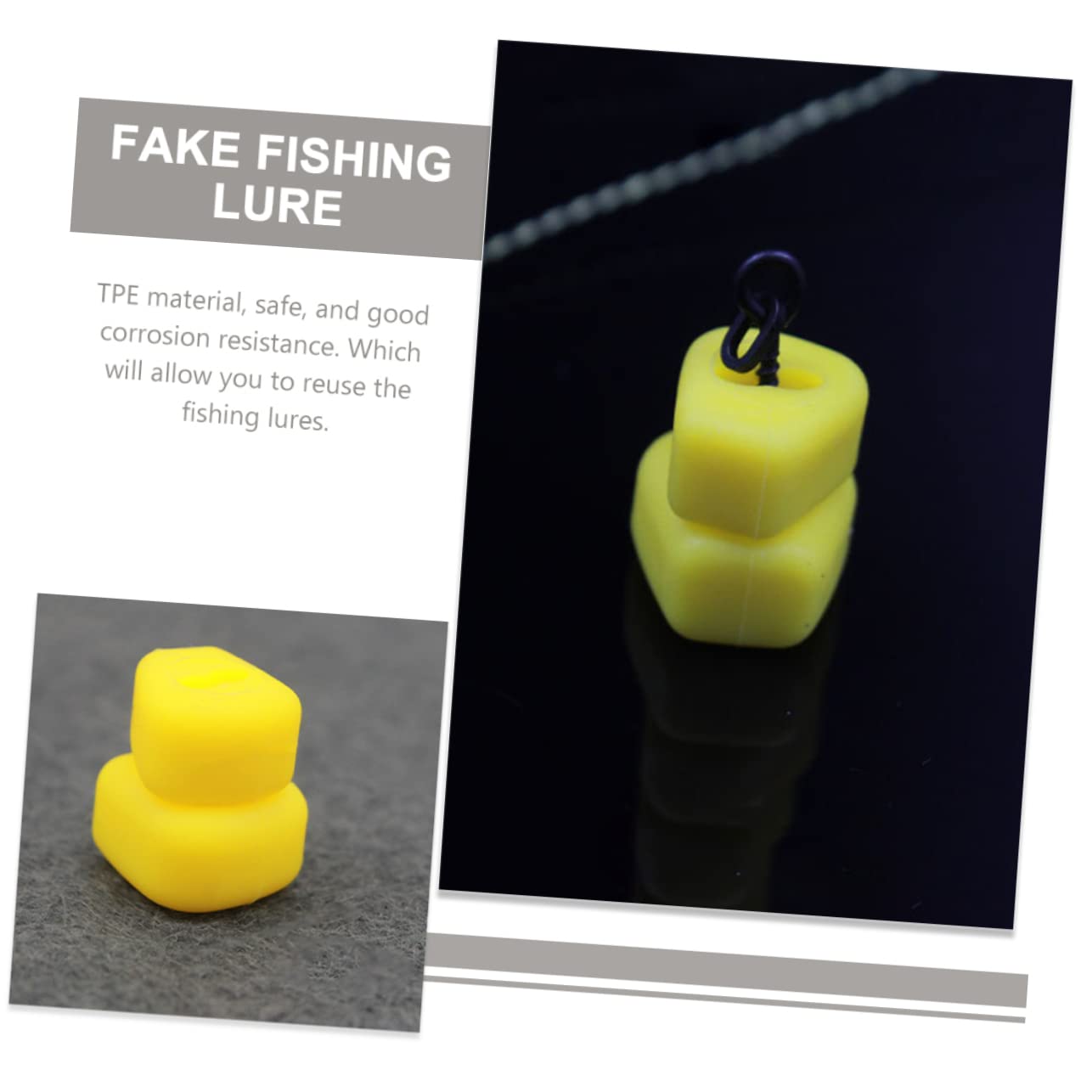 BESPORTBLE Perline Europee per La Pesca alla Carpa Esca Artificiale Esca Finta Esche da Pesca Esche Finte Forniture per La Pesca Esche Artificiali per La Pesca TPE Yellow