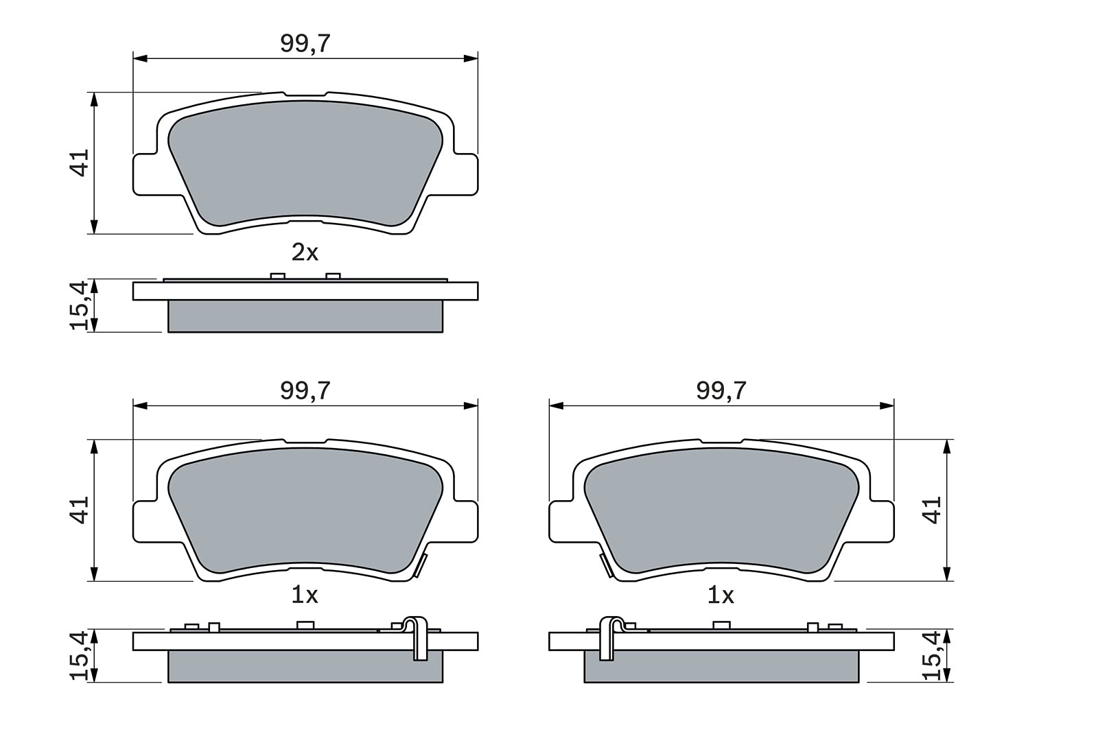 Bosch BP106 - Pastiglie Freno Posteriori | Set Da 4 | Qualità Originale | Sicure E Silenziose | Conforme ECE-R90 - 3